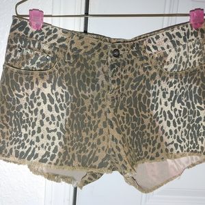 Cheetah print shorts